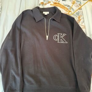 New Without Tags Calvin Klein Gray Men's quarter zip